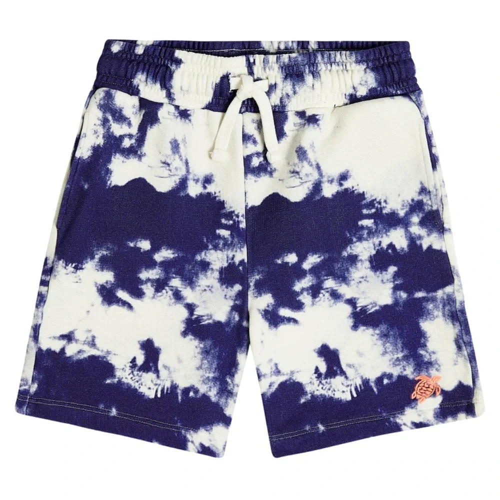 Vilebrequin Boys Blue & White Tie-dye Cotton Bermuda Shorts - 6Y